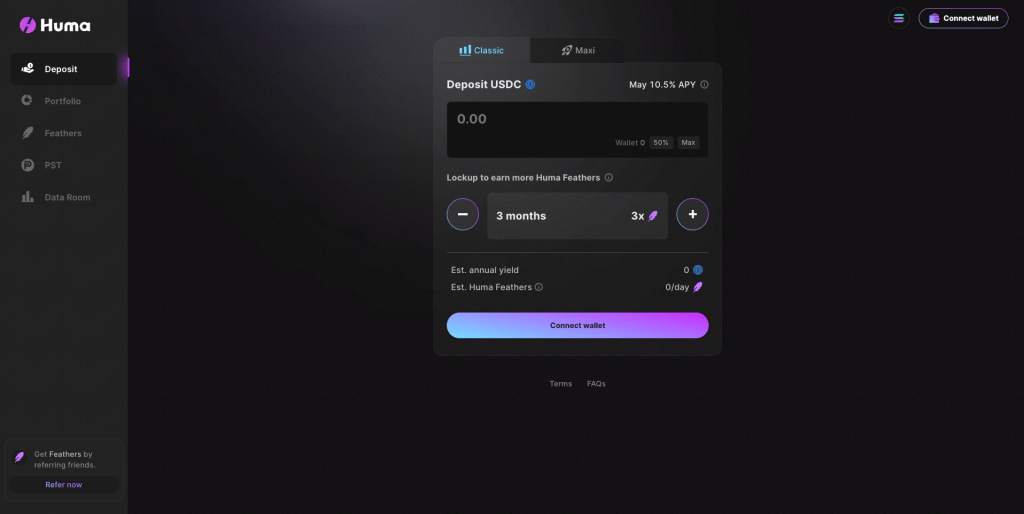 huma-finance-dapp-interface