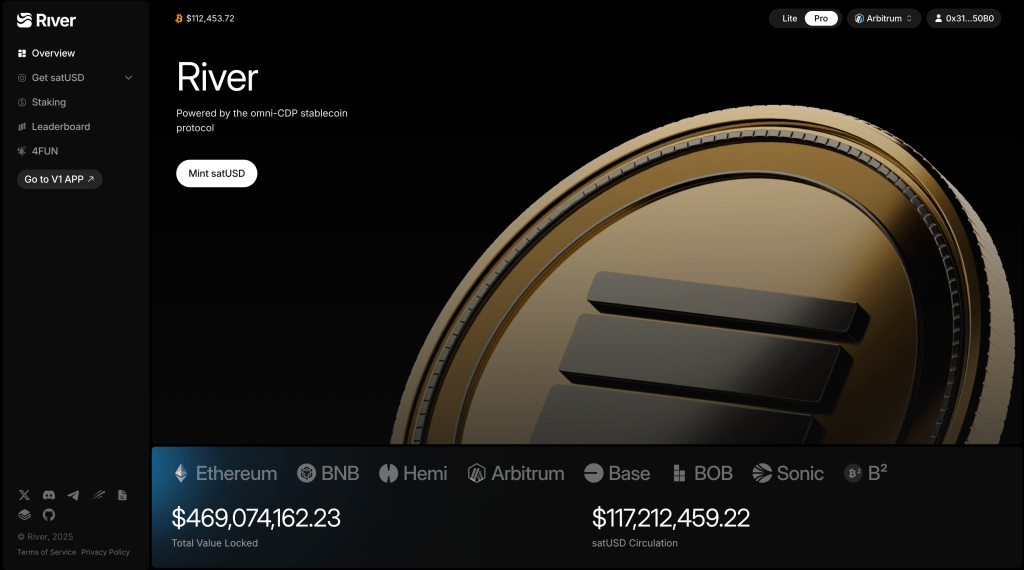 river-dapp-interface