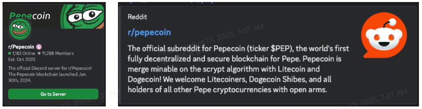 pepecoin-pep-discord-and-reddit-communities