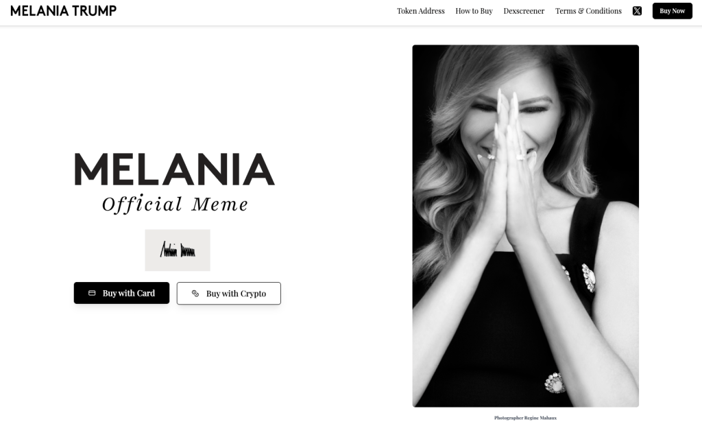 melania-meme-coin-official-website-homepage