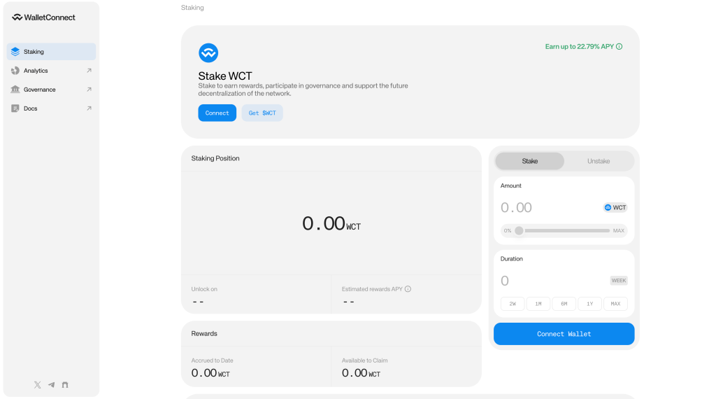 walletconnect-and-the-wct-token-staking-page