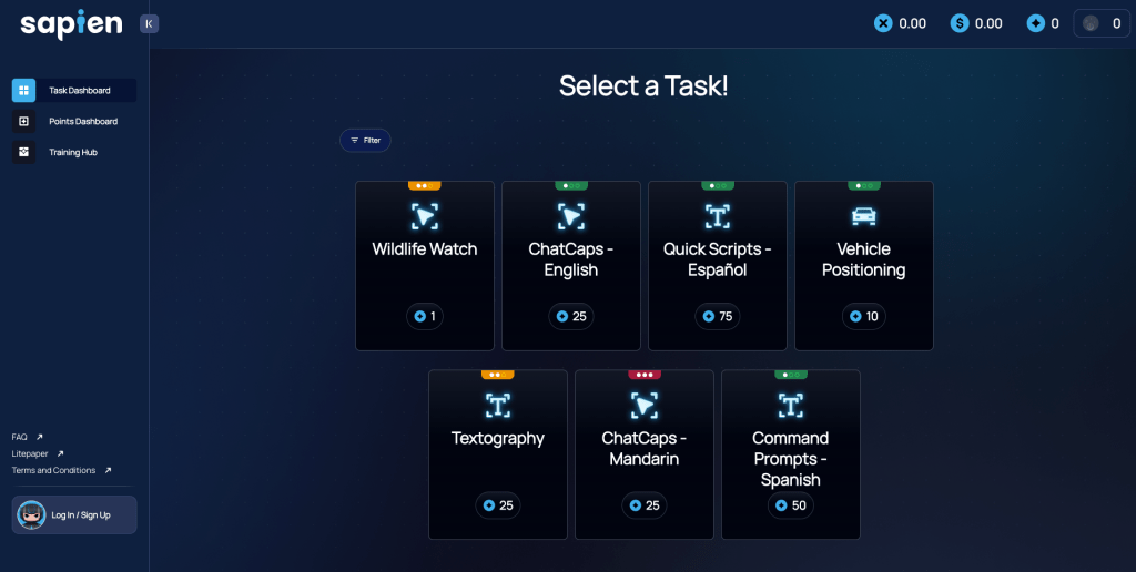 sapien-earn-spn-dapp-homepage