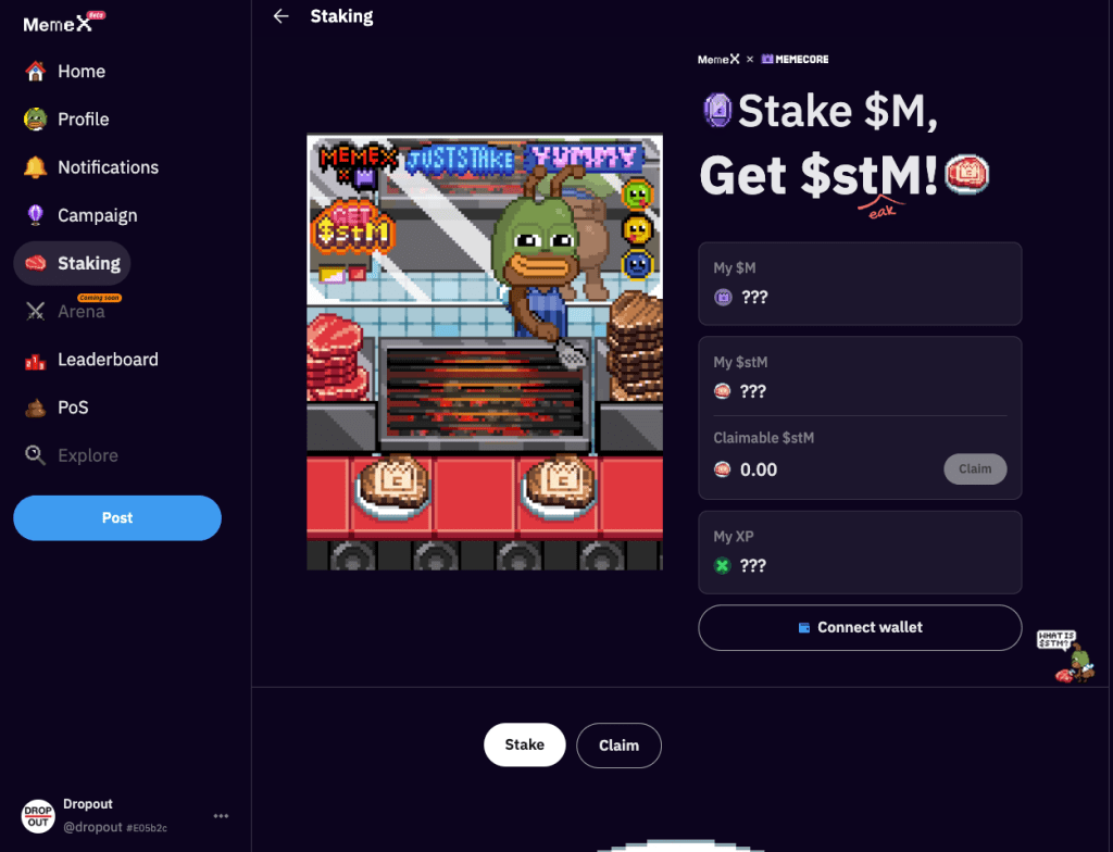 memex-m-stake-interface