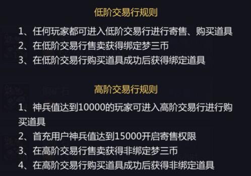 《梦三国手游》出金思路，交易未绑定的材料与道具赚钱