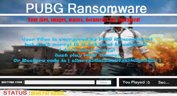 勒索病毒锁住《绝地求生》，玩1小时游戏可解锁