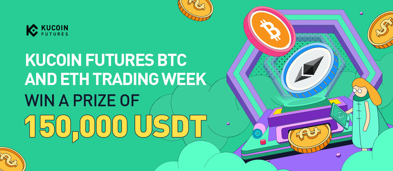 KuCoin Futures BTC and ETH Trading Week: Get 150,000 USDT in Rewards!