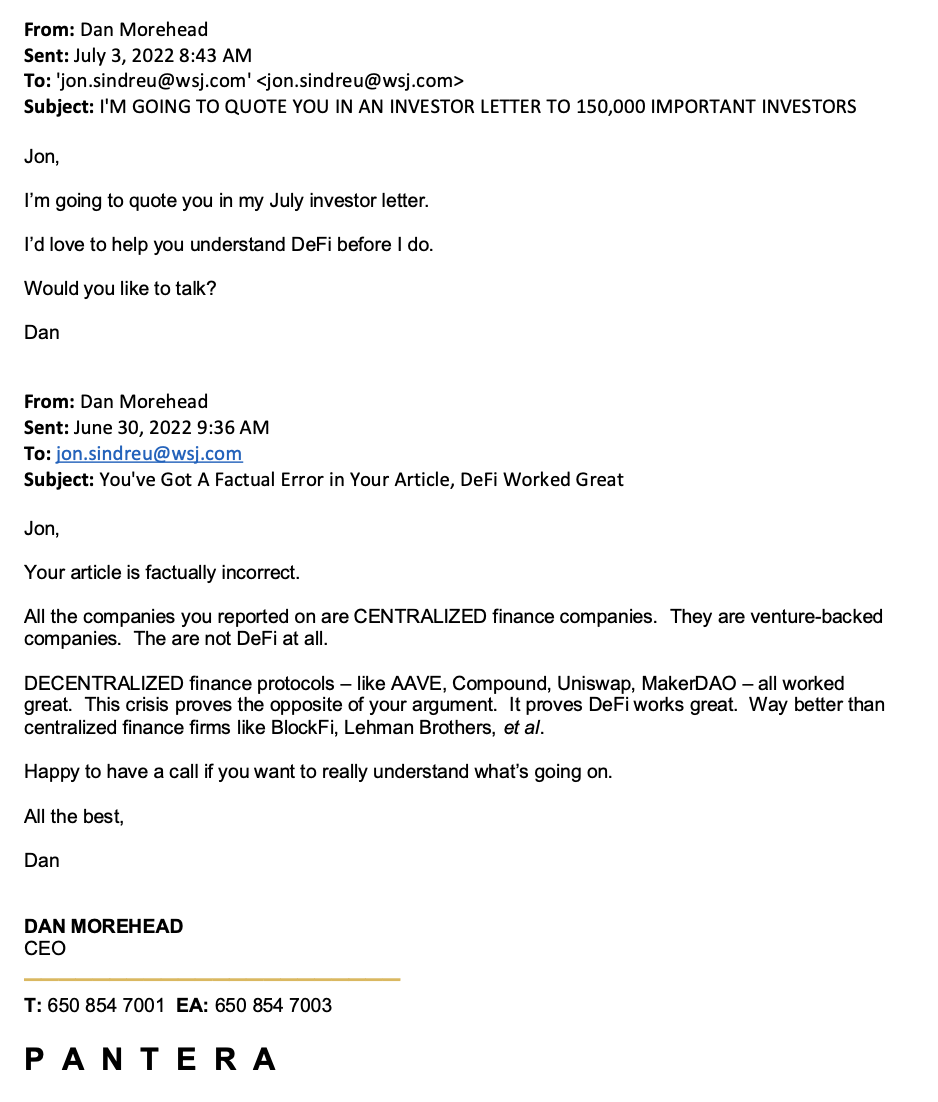 Pantera Capital:中心化金融机构暴雷,但DeFi未死