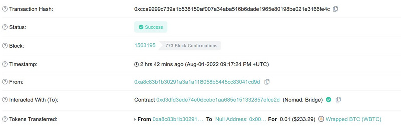 超1.5亿美元损失,跨链桥协议Nomad黑客攻击事件分析