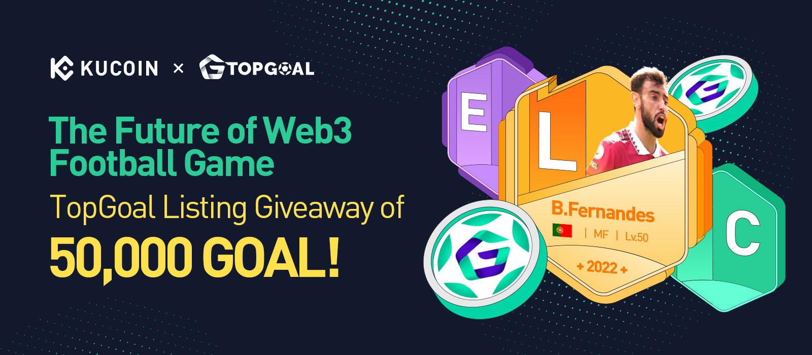 The Future of Web3 Football Game: TopGoal Listing Giveaway of 50,000 GOAL!