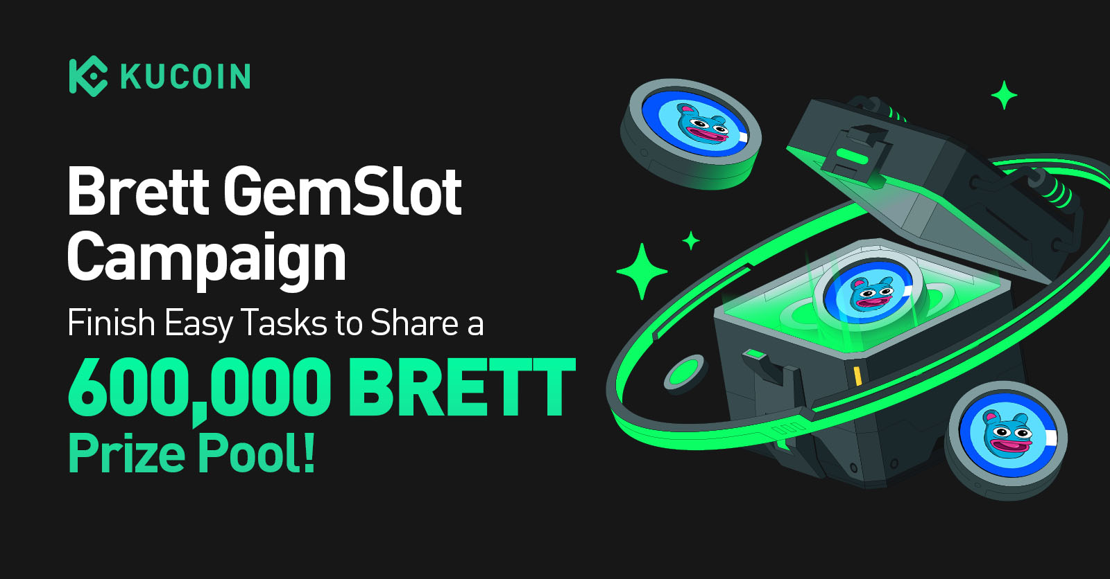 Brett (BRETT) GemSlot 活動：完成簡單任務，瓜分 600,000 BRETT 彩池！