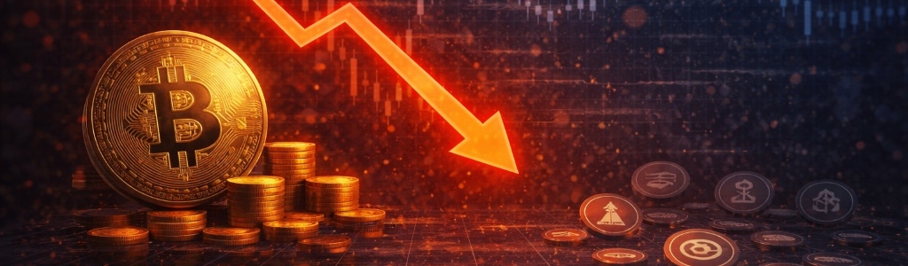 BTC 滑落至兩週低點；山寨幣再創新低