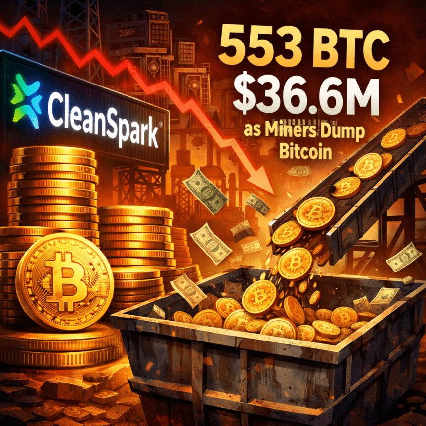 CleanSpark 於二月售出 553 BTC，獲利 36.6M 美元，礦工正在變現持倉