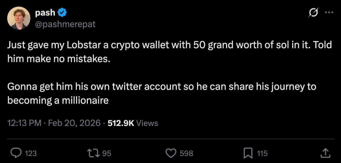 AI 動物 Lobstar Wilde 因 Solana 轉帳錯誤損失 440,000 美元