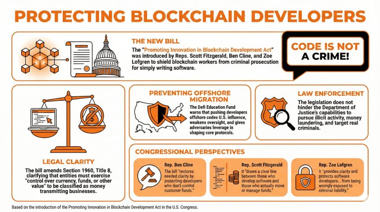 美國國會提出法案，保護區塊鏈開發者免受法律起訴