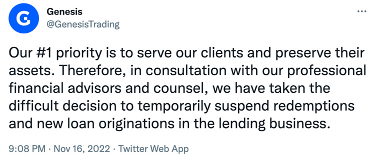 全面回顾Genesis/DCG暴雷危机:Genesis会破产吗?