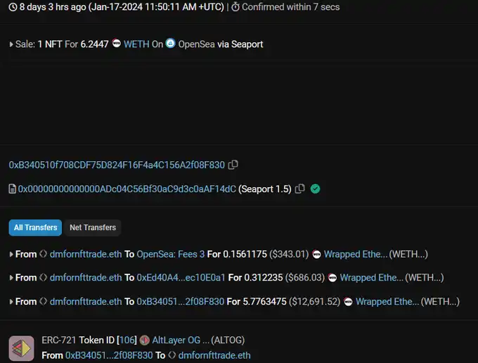 AltLayer空投被曝存在“老鼠仓”，提前购入NFT是巧合吗？