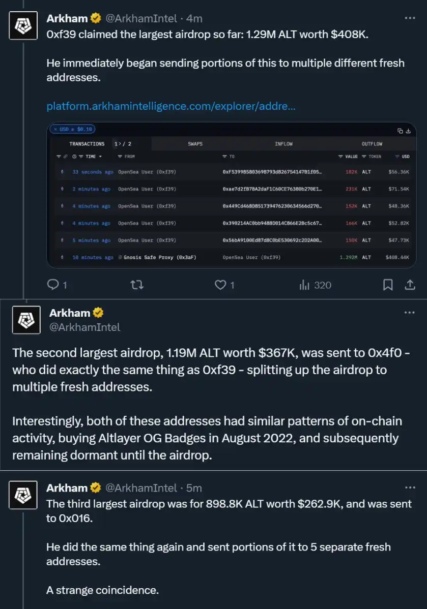 AltLayer空投被曝存在“老鼠仓”，提前购入NFT是巧合吗？