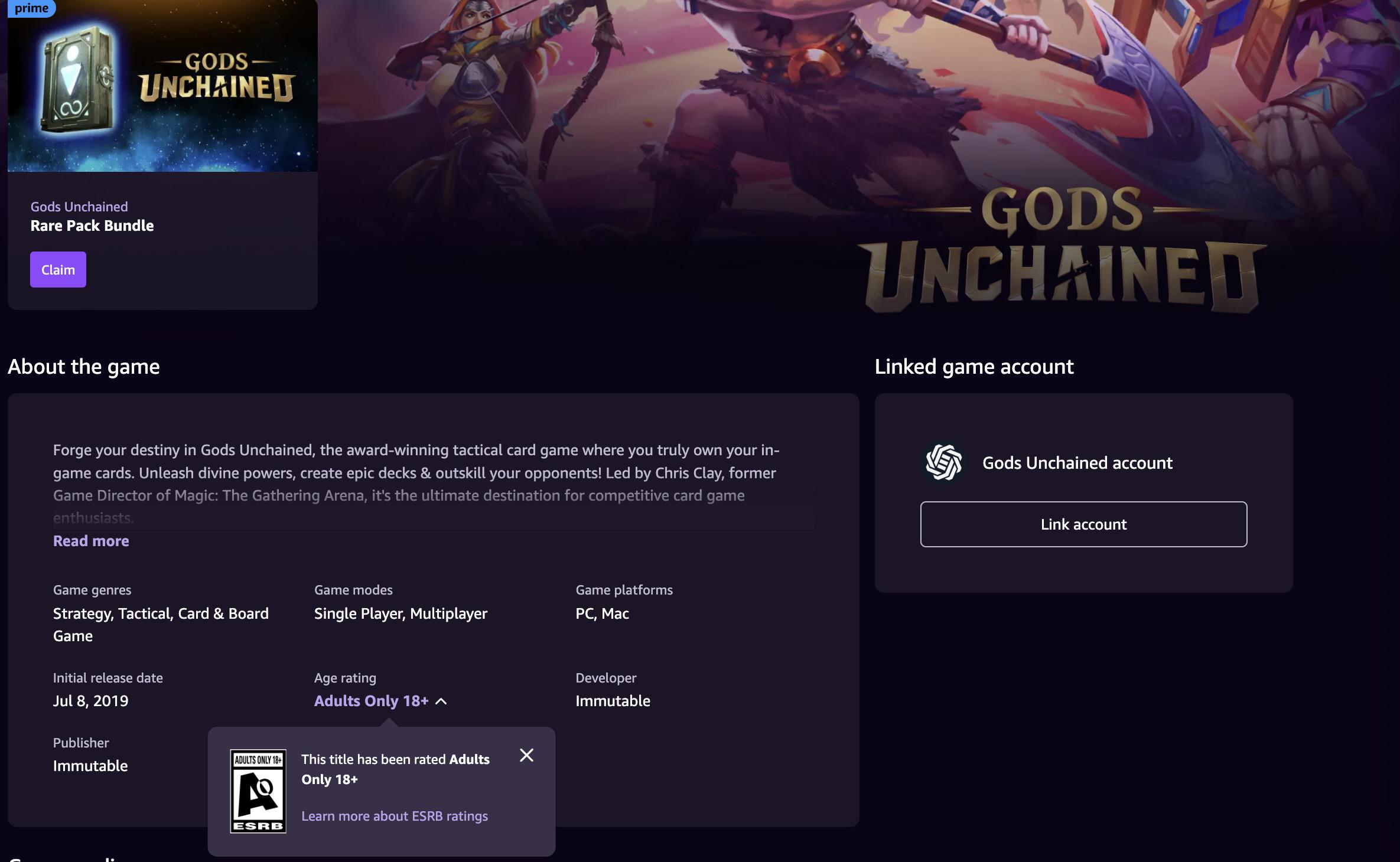 Gods Unchained被Epic下架、ImmortalGame停止P2E开发,Web3游戏进入主流仍困难重重