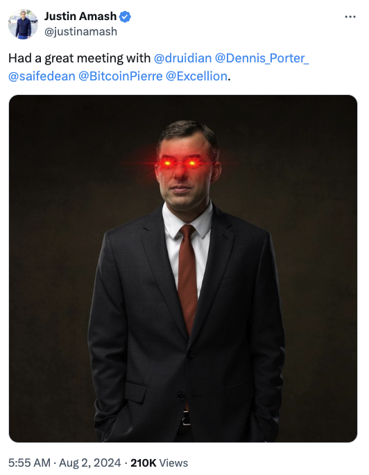 美国国会议员 Justin Amash 发布「激光眼」图片