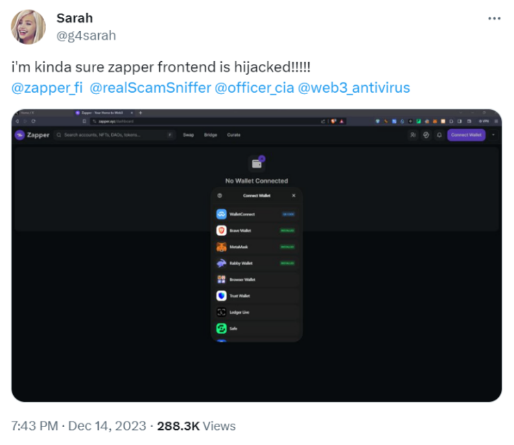 影响甚广,Ledger Connect Kit被黑事件分析