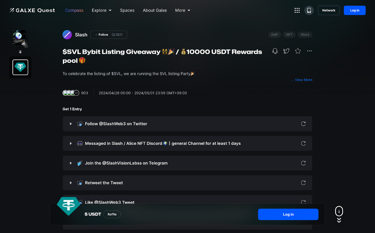 SVL代币上线Bybit,开启瓜分奖池1万USDT的活动