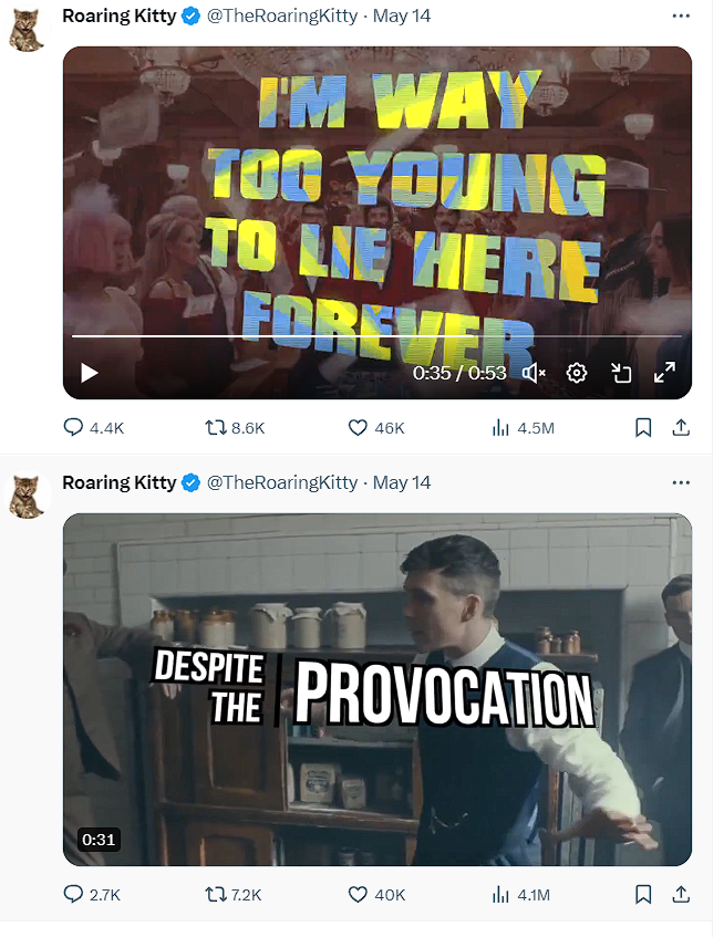 数据透析Roaring Kitty“带货”效应：3天200个相关MEME，九成以上无人交易