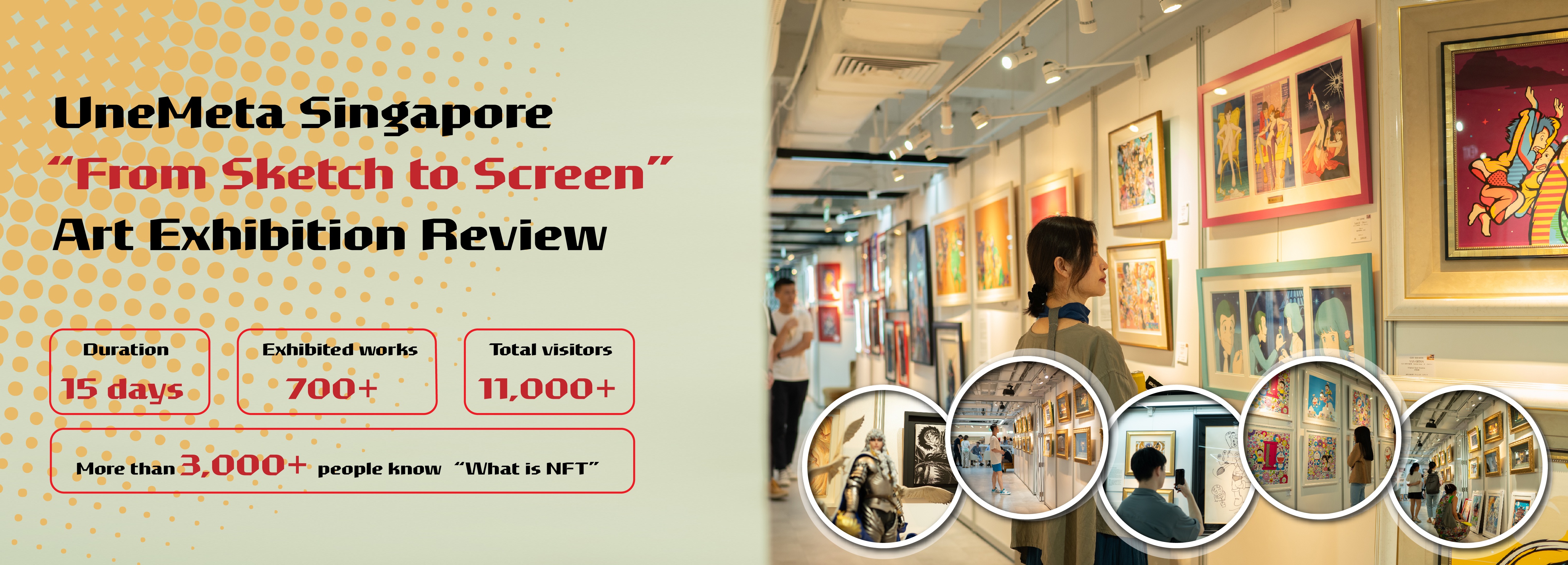由 UneMeta、Virtual Idol Pte. Ltd. 联合举办的 Web3.0 漫画艺术展已于 9 月 25 日正式结束