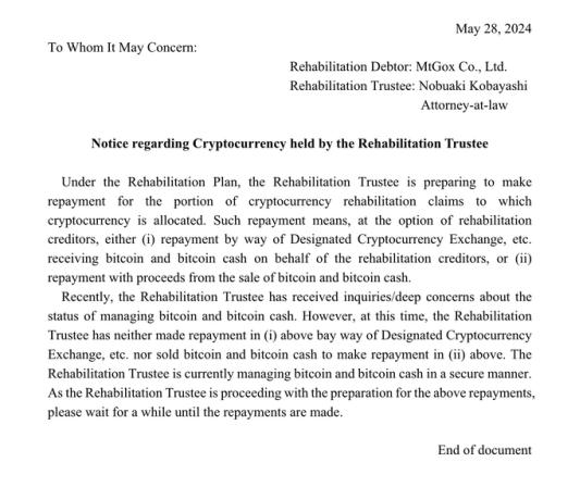 10年“门头沟”Mt.Gox剧情接近尾声，14万枚BTC抛压来了？