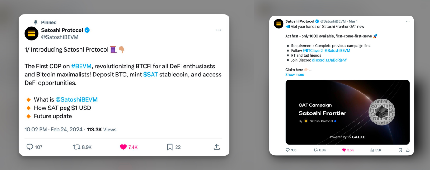 BTC Layer2 首发稳定币协议Satoshi Protocol 于BEVM 测试网启动，完成任务领取Genesis Spark NFT