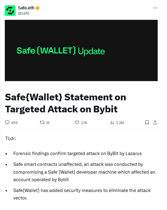 Bybit安全调查水落石出:SAFE前端云服务被攻击,多签钱包承载的千亿资产如何保安全