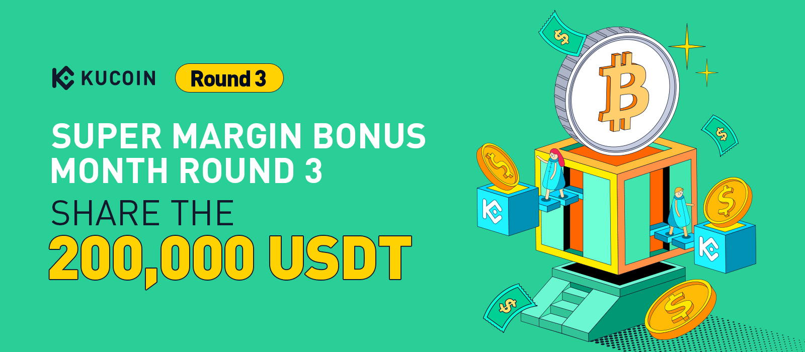 Super Margin Bonus Month Round 3! Win Trial Funds, a 200,000 USDT Prize Pool, and Up to 1,000 USDT Airdrops!