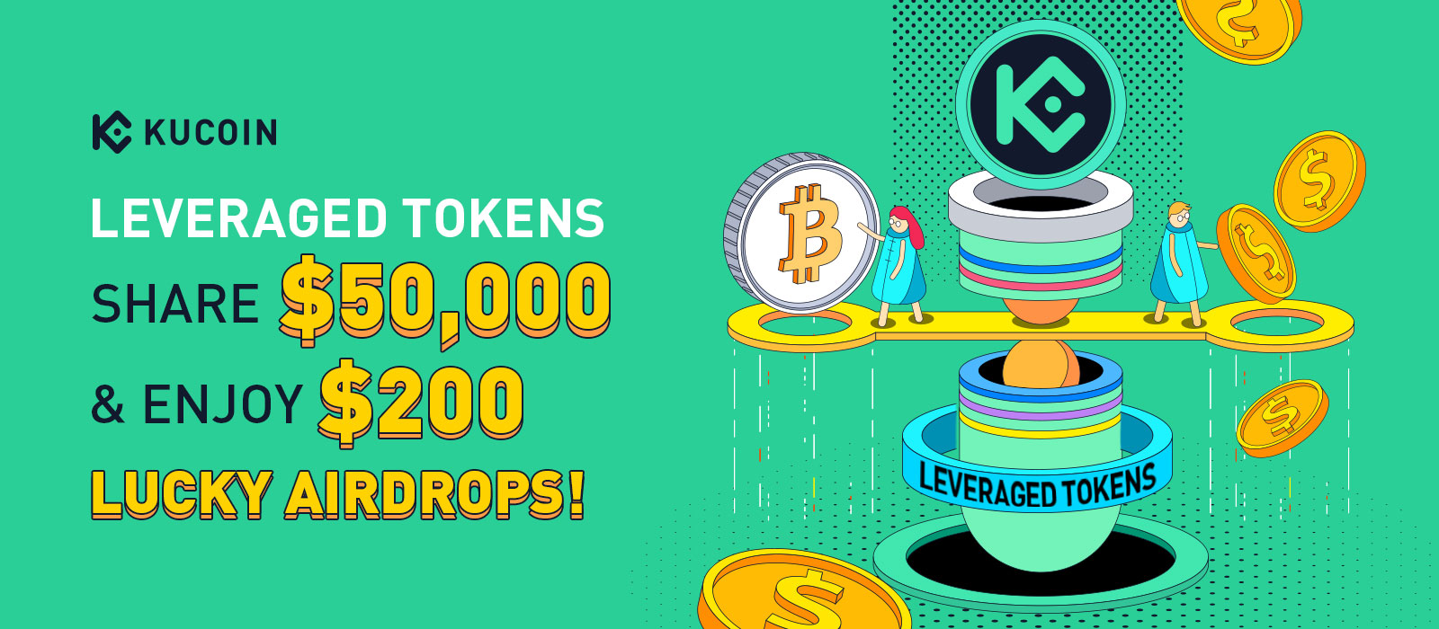Trade Leveraged Tokens to Share a $50,000 Prize Pool and Enjoy Up to $200 Lucky Airdrops!