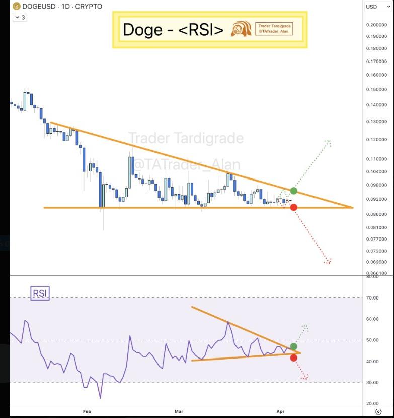 DOGE 日線圖 | 資料來源：Tardigrade, X