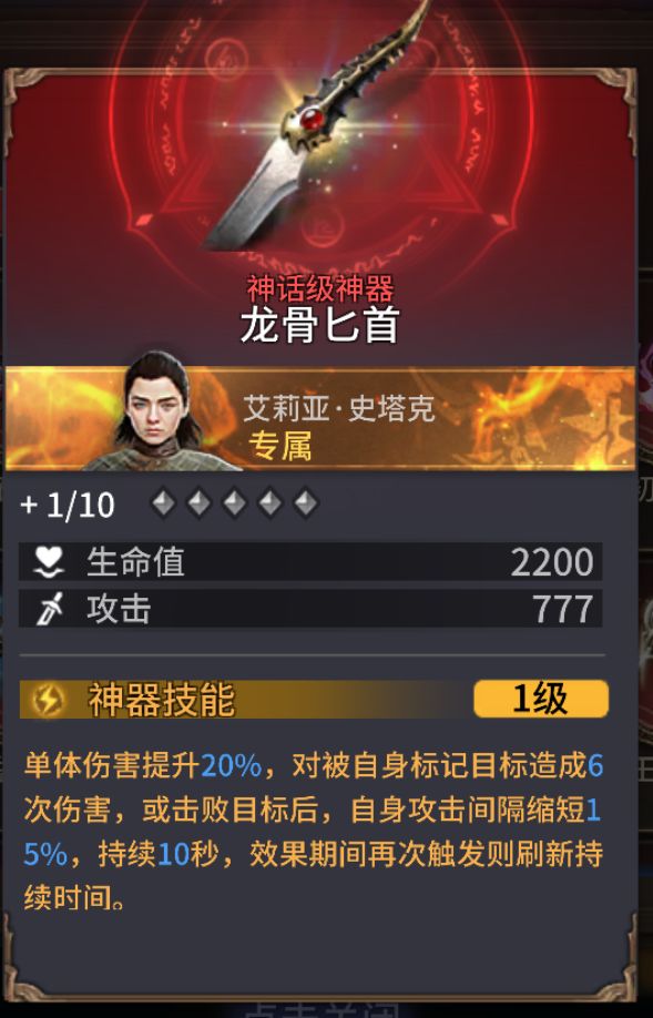 潮汐守望者艾莉亚·史塔克强度测评