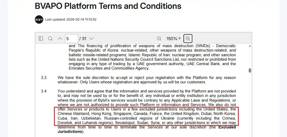Bybit限制哪些国家？