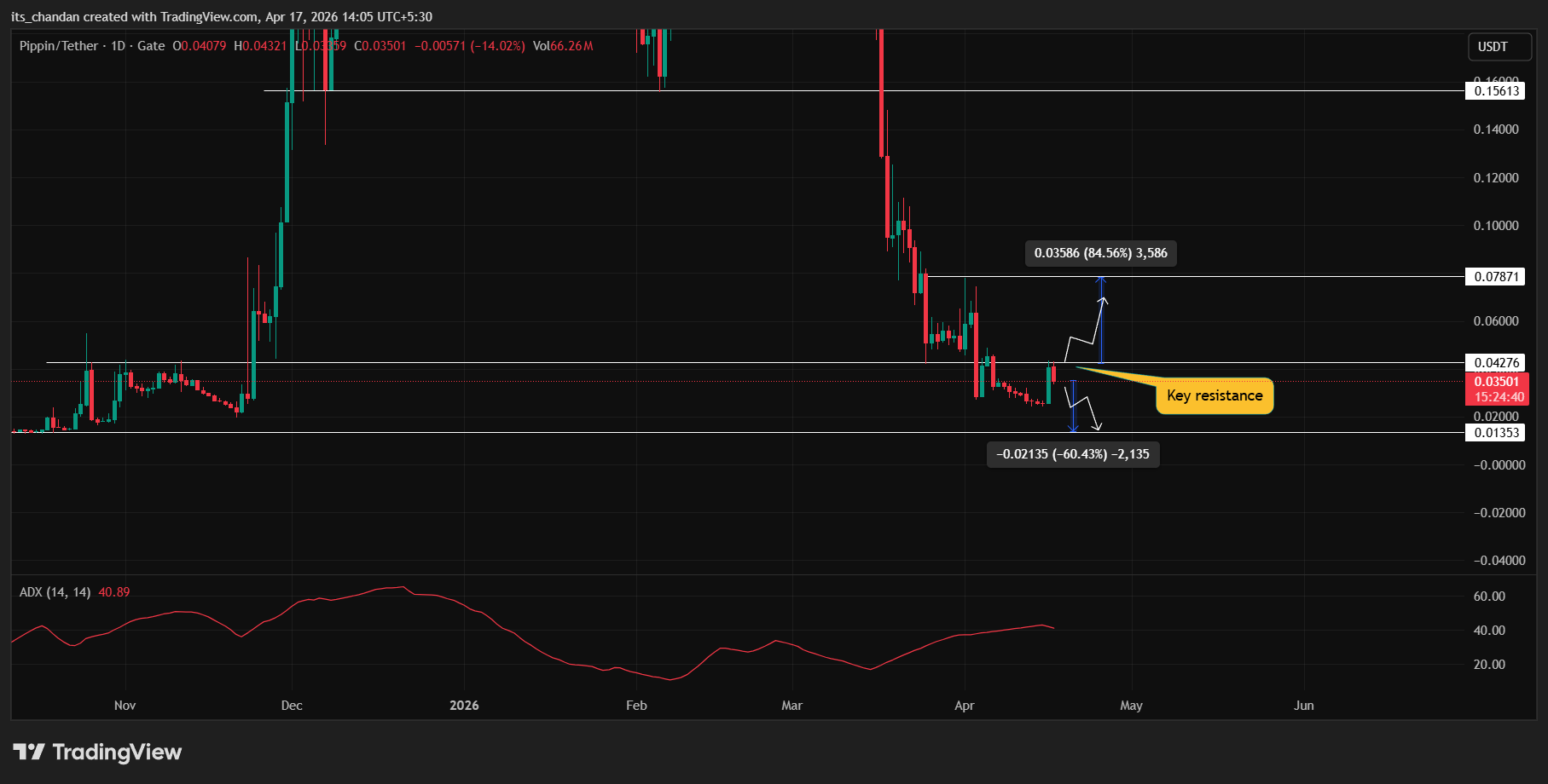 PIPPIN 在關鍵水平反轉風險上升的情況下上漲 16%