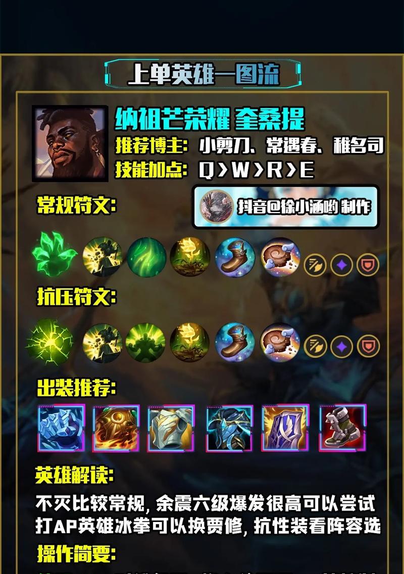 
                        《LOL霞8.2版本攻略出装》（带你了解霞的最佳出装和战术选择）                    