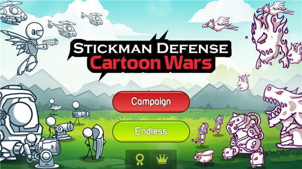 火柴人防御卡通战争官方正版(Stickman defense Cartoon war)手机赚钱软件截图1