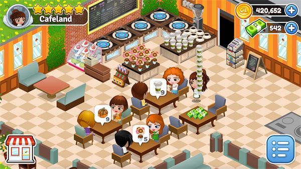 cafeland餐厅游戏手机赚钱软件截图1