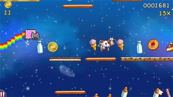 彩虹猫迷失太空官方版(Nyan Cat Lost In Space)手机赚钱软件截图3
