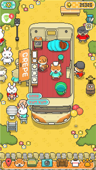 柴犬店长的可丽饼店最新版(FoodTruckPup)手机赚钱软件截图1