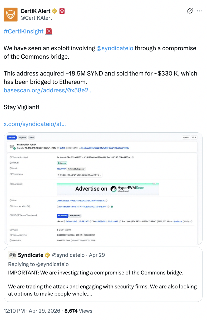 由 a16z 支持的 Syndicate Labs 將因 Rollup 市場縮減而終止運營