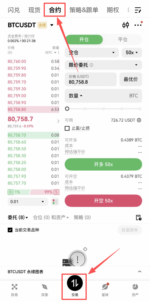 什么是止盈止损单的双向设置?欧意OKX合约高级风控委托教学