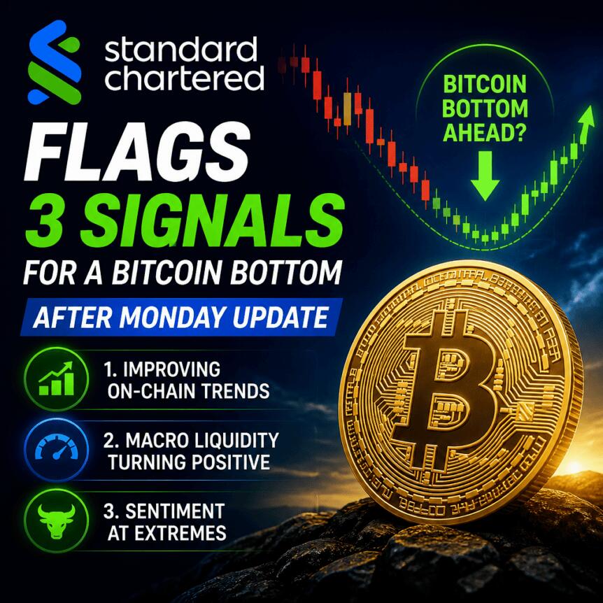 渣打銀行指出比特幣見底的三個信號
